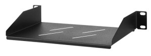 Półka Rack 10" 1U 150mm - stała z otworami - czarna
