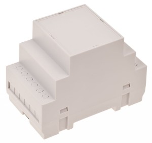 Obudowa modułowa na szynę DIN  90x65x53-jasna-pełna-modułowa na szynę DIN-ABS V0