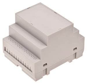 Obudowa modułowa na szynę DIN  90x65x70-jasna-pełna-modułowa na szynę DIN-ABS V0