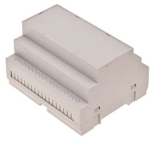 Obudowa modułowa na szynę DIN  90x65x105-jasna-pełna-modułowa na szynę DIN-ABS V0