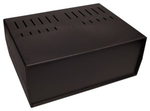 Obudowa z panelami bocznymi 297x120x218-czarna-wentylowana-PS