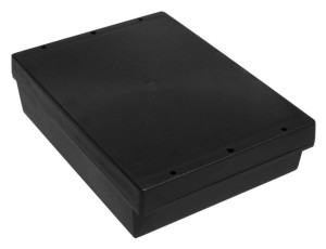 Obudowa z okienkiem pod wyświetlacz 145x53x198-czarna-pełna-PS