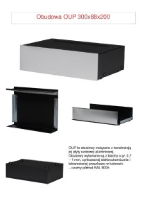 Obudowa OUP 350x80x200 Płyta czołowa szczotkowana 